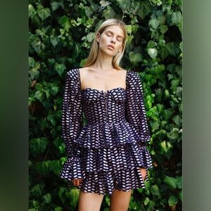 New Arrivals Ilkyaz Ozel New Bowie In Stargazer Lily Dress Size 40